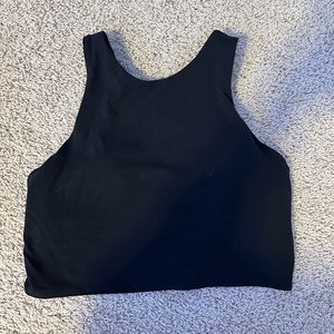 Athleta black cropped tank top